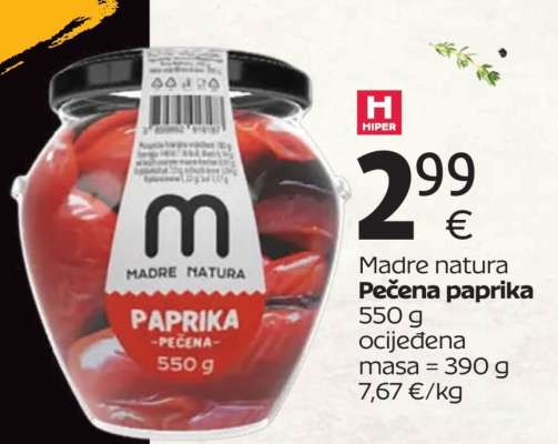 Madre natura Pečena paprika