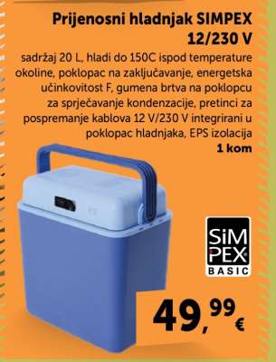 Prijenosni hladnjak SIMPEX 12/230 V