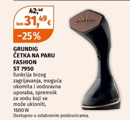 GRUNDIG ČETKA NA PARU FASHION ST 7950