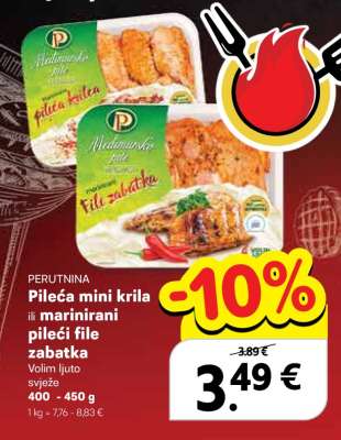 Pileća mini krila ili marinirani pileći file zabatka