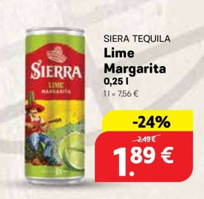 SIERRA TEQUILA Lime Margarita 0,25 l