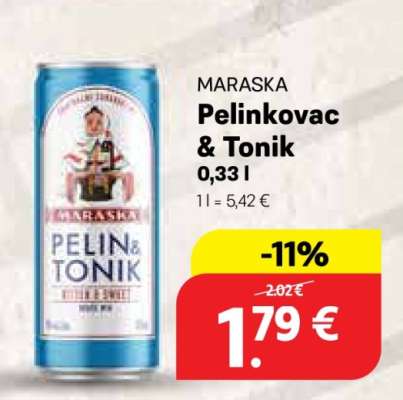 MARASKA Pelinkovac & Tonik 0,33 l