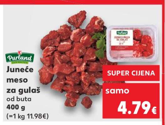 Juneće meso za gulaš od buta