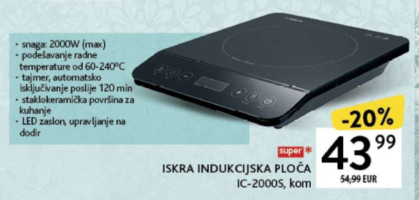 ISKRA INDUKCIJSKA PLOČA IC-2000S, kom