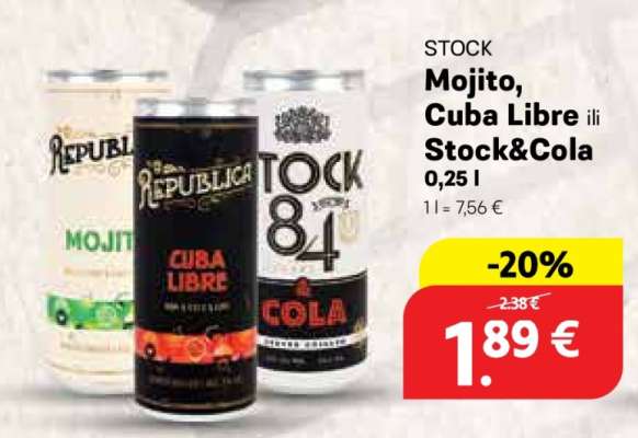 Mojito, Cuba Libre ili Stock&Cola