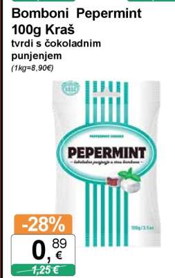 Bomboni Pepermint 100g Kraš