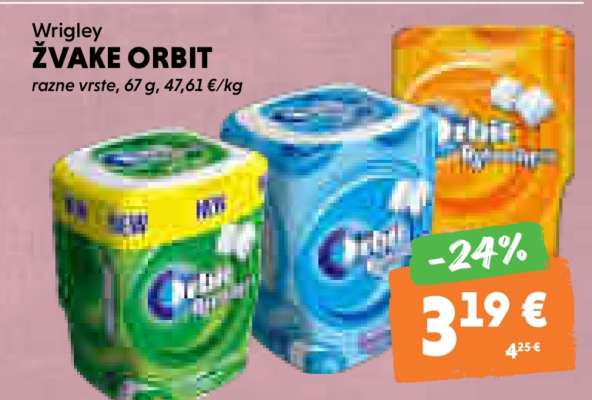Wrigley ŽVAKE ORBIT