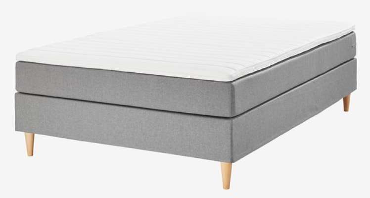 Boxspring krevet 140x200 LEIRKUP BC10 siva-23