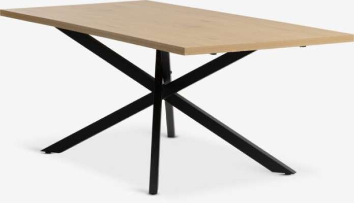 Blagovaonski stol NORTOFT 95x200 boja hrasta/crna