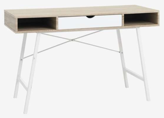Radni stol ABBETVED 48x120 boja svijetli hrast/bijela
