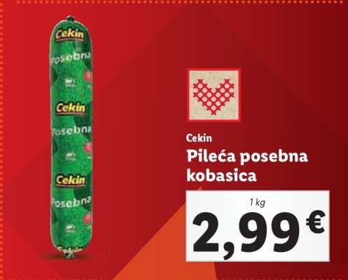 Pileća posebna kobasica,