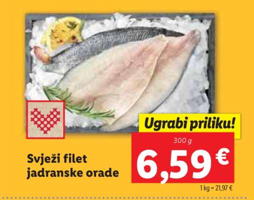 Svježi filet jadranske orade