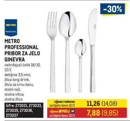 METRO PROFESSIONAL PRIBOR ZA JELO GINEVRA