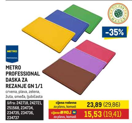 METRO PROFESSIONAL DASKA ZA REZANJE GN 1/1