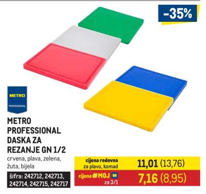METRO PROFESSIONAL DASKA ZA REZANJE GN 1/2