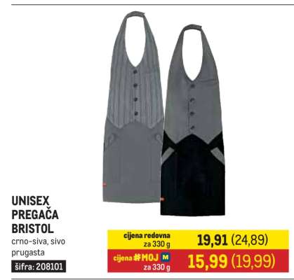 UNISEX PREGAČA BRISTOL