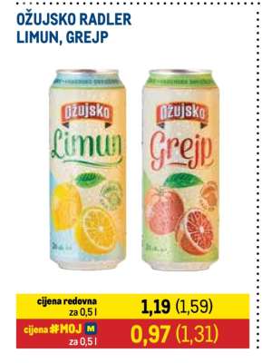 OŽUJSKO RADLER limun, grejp