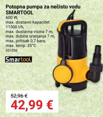 Potopna pumpa za nečistu vodu SMARTOOL