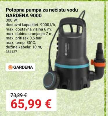 Potopna pumpa za nečistu vodu GARDENA 9000
