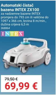 Automatski čistač bazena INTEX ZX100