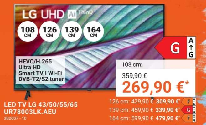 LED TV LG 43/50/55/65 UR78003LK.AEU