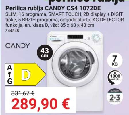 Perilica rublja CANDY CS4 1072DE