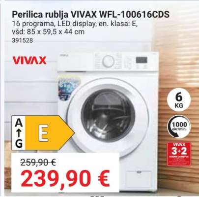 Perilica rublja VIVAX WFL-100616CDS