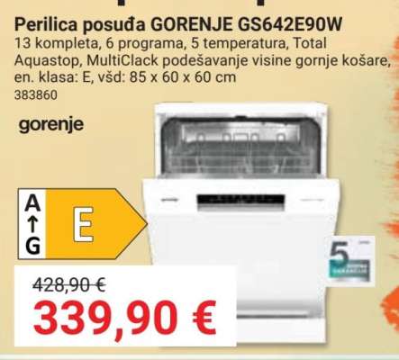 Perilica posuđa Gorenje GS642E90W