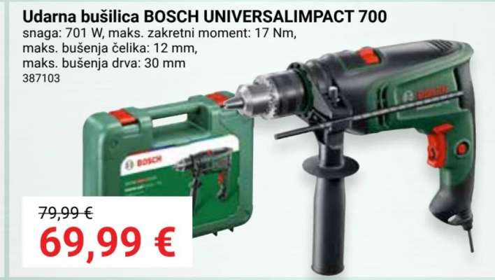 Udarna bušilica BOSCH UNIVERSALIMPACT 700