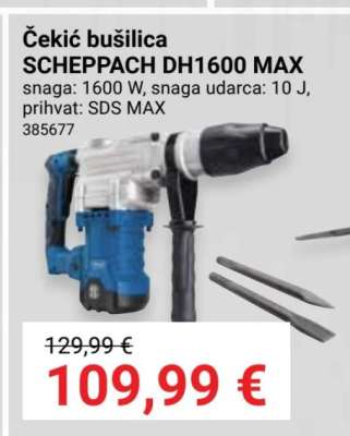 Čekić bušilica SCHEPPACH DH1600 MAX