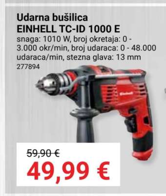 Udarna bušilica EINHELL TC-ID 1000 E