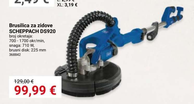 Brusilica za zidove SCHEPPACH DS920