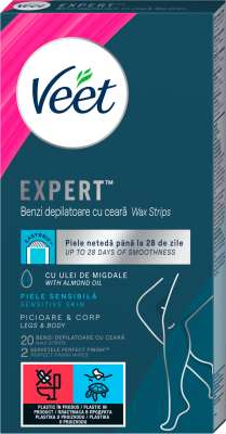 Veet Easy – Gel vosak trake za depilaciju za osjetljivu kožu