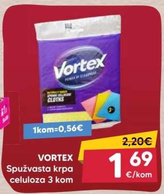VORTEX Spužvasta krpa celuloza 3 kom
