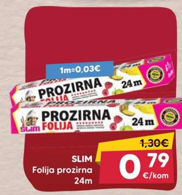 SLIM Folija prozirna 24m