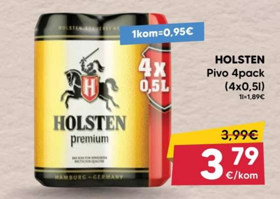 HOLSTEN Pivo 4pack (4x0,5l)