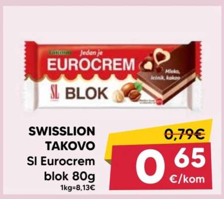 SWISSLION TAKOVO SL Eurocrem blok 80g