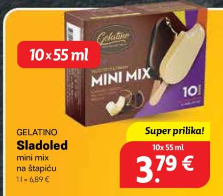 GELATINO Sladoled mini mix na štapiću