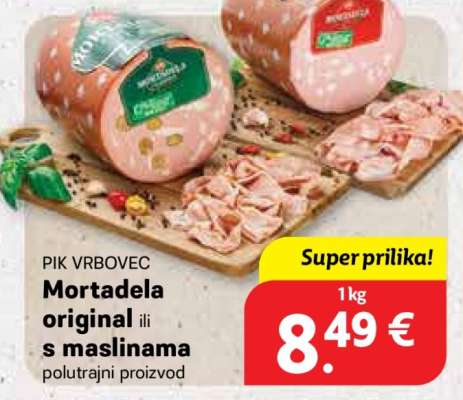 Mortadela original ili s maslinama