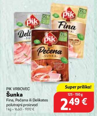 PIK VRBOVEC Šunka