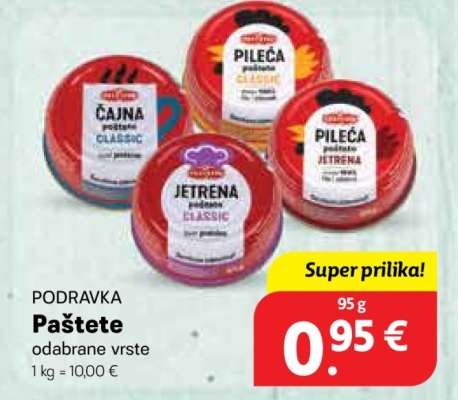 PODRAVKA Paštete odabrane vrste