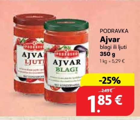 Ajvar blagi ili ljuti 350 g