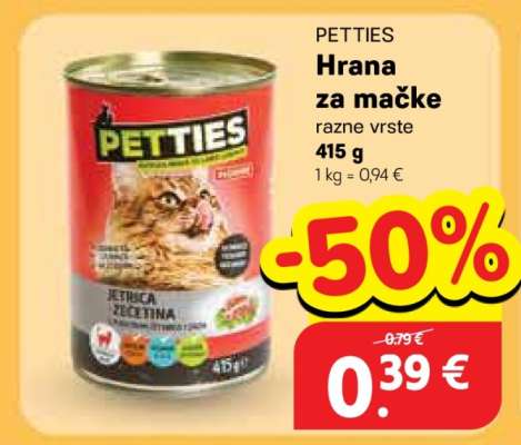PETTIES Hrana za mačke
