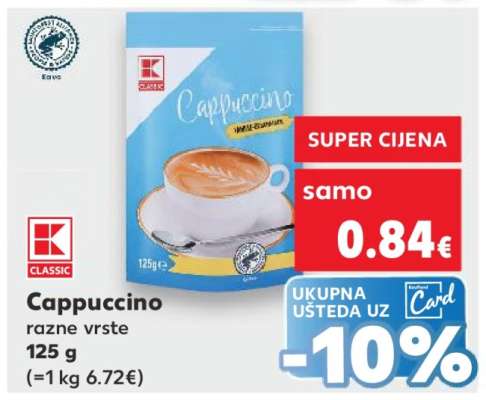 Cappuccino razne vrste