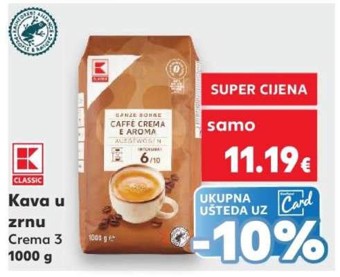 Kava u zrnu Crema 3 1000 g