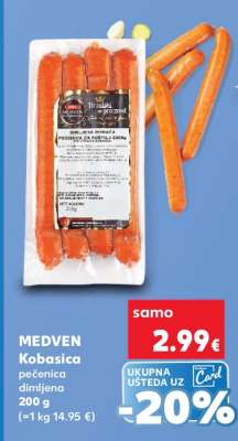 MEDVEN Kobasica pečenica dimljena 200 g