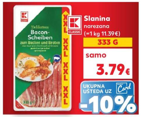 Slanina narezana