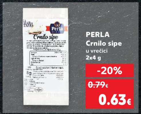 PERLA Crnilo sipe u vrećici 2x4 g