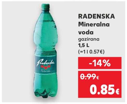 RADENSKA Mineralna voda gazirana 1,5 l