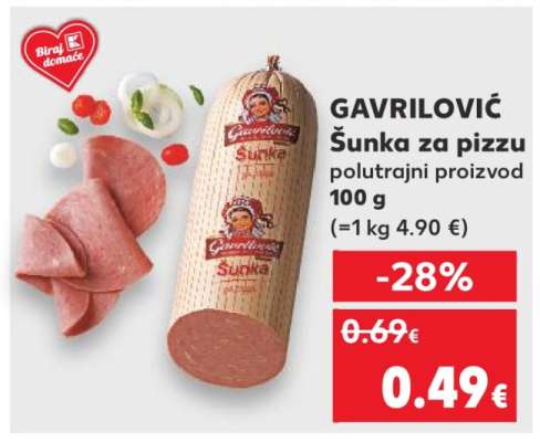 GAVRILOVIĆ ŠUNKA ZA PIZZU
